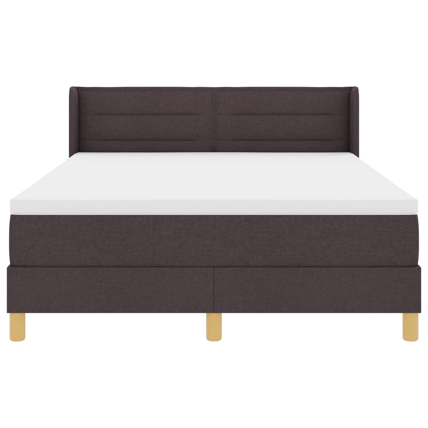 Box spring seng med madras Mørk Brun 200 x 140 cm Stof