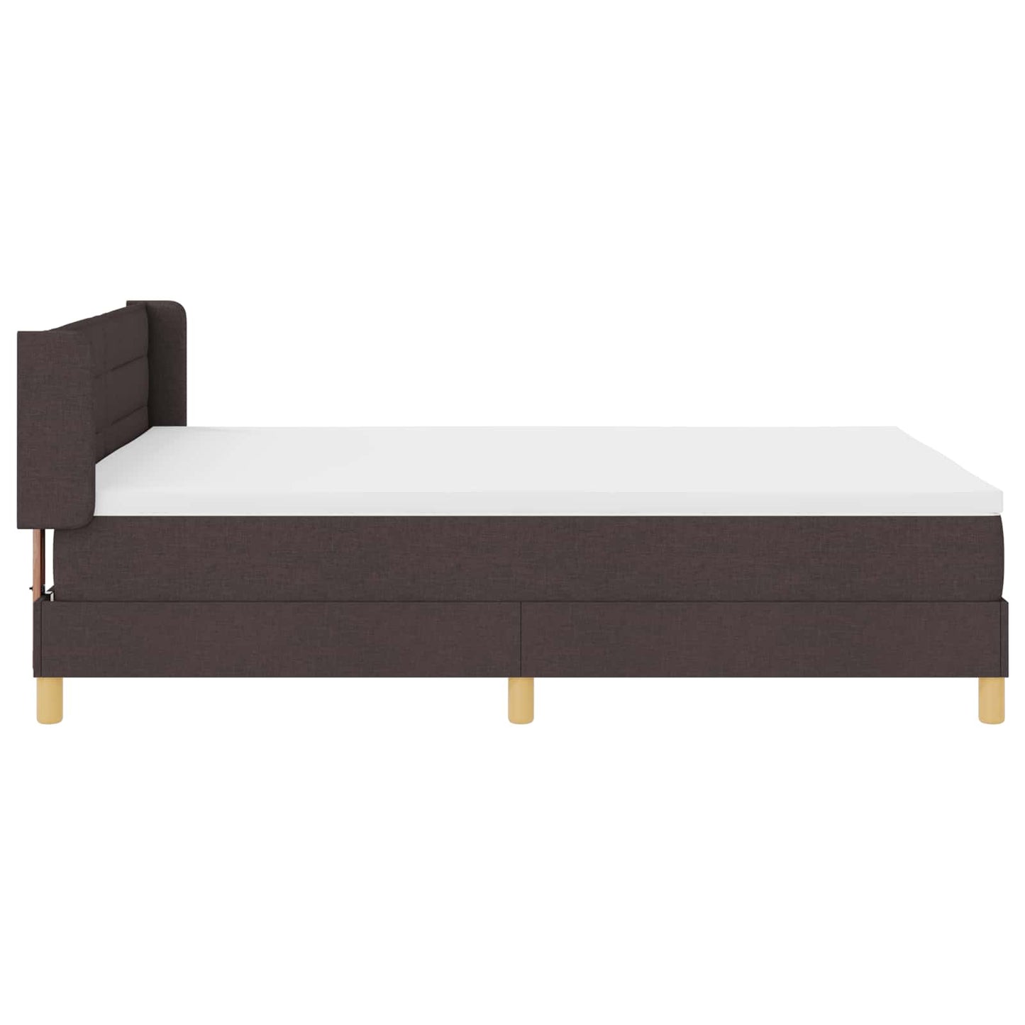Box spring seng med madras Mørk Brun 200 x 140 cm Stof