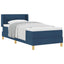 Box spring seng med hovedgærde Blå 200 x 80 cm Stof