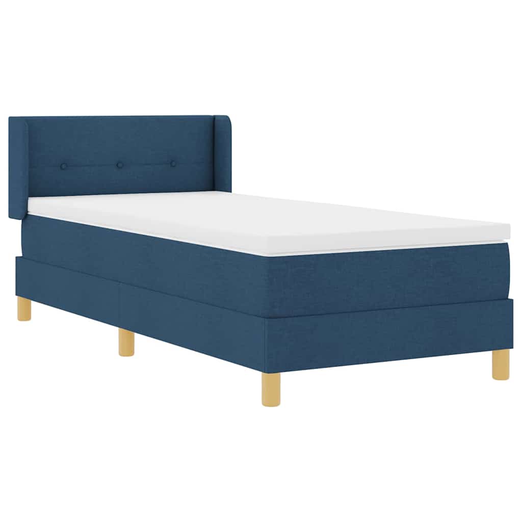 Box spring seng med hovedgærde Blå 200 x 80 cm Stof