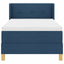 Box spring seng med hovedgærde Blå 200 x 80 cm Stof