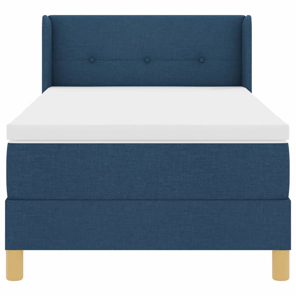 Box spring seng med hovedgærde Blå 200 x 80 cm Stof