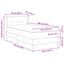 Box spring seng med hovedgærde Gråbrun 190 x 90 cm Stof