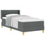 Box spring seng med hovedgærde Mørkegrå 200 x 100 cm Stof