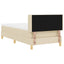 Box spring seng med hovedgærde Creme 200 x 100 cm Stof