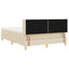 Box spring seng med hovedgærde Creme 190 x 140 cm Stof