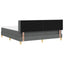 Box spring seng med hovedgærde Mørkegrå 200 x 180 cm Stof