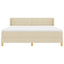 Box spring seng med hovedgærde Creme 200 x 180 cm Stof