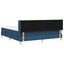 Box spring seng med hovedgærde Blå 200 x 180 cm Stof