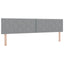 Box spring seng med hovedgærde Lysegrå 200 x 200 cm Stof