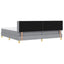 Box spring seng med hovedgærde Lysegrå 200 x 200 cm Stof