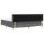 Box spring seng med hovedgærde Mørkegrå 200 x 200 cm Stof