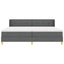 Box spring seng med hovedgærde Mørkegrå 200 x 200 cm Stof
