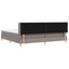 Box spring seng med pude Gråbrun 200 x 200 cm Stof
