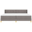 Box spring seng med pude Gråbrun 200 x 200 cm Stof