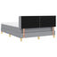 Box spring seng med hovedgærde Lysegrå 190 x 140 cm Stof