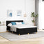 Box spring seng med hovedgærde Sort 190 x 140 cm Stof