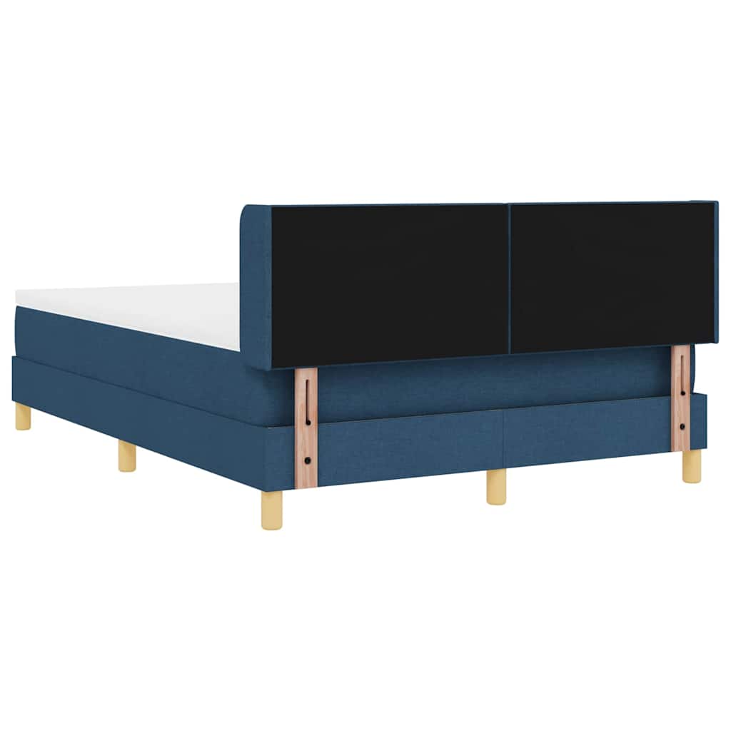 Box spring seng med hovedgærde Blå 190 x 140 cm Stof