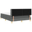 Box spring seng med hovedgærde Mørkegrå 200 x 140 cm Stof