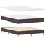 Box spring seng med hovedgærde Mørk Brun 200 x 140 cm Stof