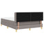 Box spring seng med hovedgærde Gråbrun 200 x 140 cm Stof