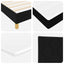 Box spring seng med hovedgærde Sort 200 x 160 cm Stof