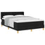 Box spring seng med hovedgærde Sort 200 x 160 cm Stof