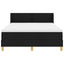 Box spring seng med hovedgærde Sort 200 x 160 cm Stof