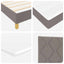 Box spring seng med hovedgærde Gråbrun 200 x 160 cm Stof