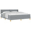 Box spring seng med hovedgærde Lysegrå 200 x 180 cm Stof