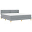 Box spring seng med hovedgærde Lysegrå 200 x 180 cm Stof