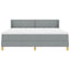 Box spring seng med hovedgærde Lysegrå 200 x 180 cm Stof