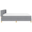 Box spring seng med hovedgærde Lysegrå 200 x 180 cm Stof