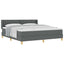 Box spring seng med hovedgærde Mørkegrå 200 x 180 cm Stof