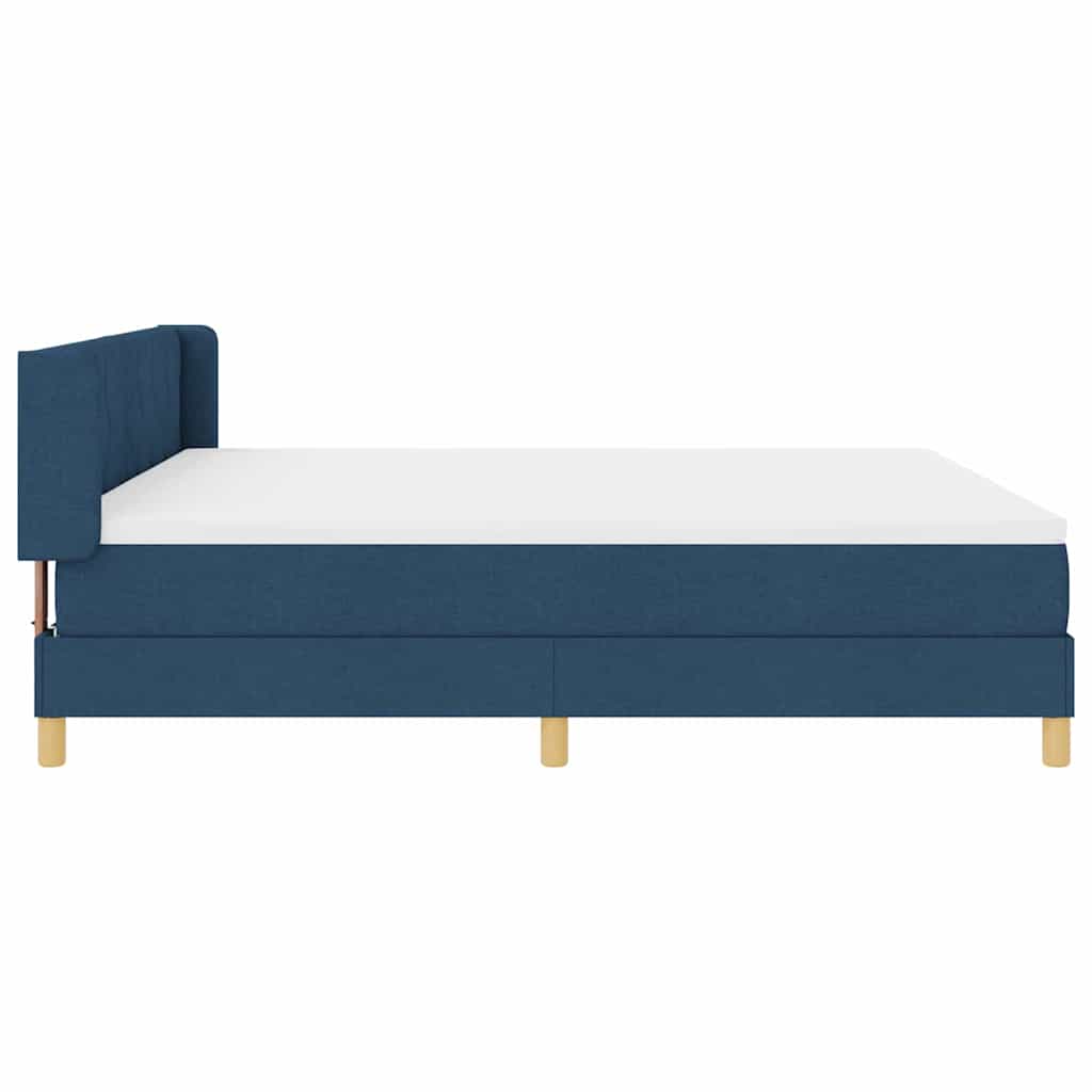 Box spring seng med hovedgærde Blå 200 x 180 cm Stof