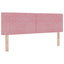 Box spring seng med hovedgærde Lyserød 190 x 140 cm Fløjl