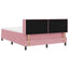 Box spring seng med hovedgærde Lyserød 190 x 140 cm Fløjl