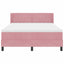 Box spring seng med hovedgærde Lyserød 200 x 160 cm Fløjl