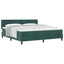 Box spring seng med hovedgærde Mørkegrøn 200 x 180 cm Fløjl