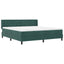 Box spring seng med hovedgærde Mørkegrøn 200 x 180 cm Fløjl