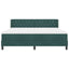 Box spring seng med hovedgærde Mørkegrøn 200 x 180 cm Fløjl