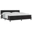 Box spring seng med hovedgærde Sort 200 x 200 cm Fløjl