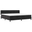 Box spring seng med hovedgærde Sort 200 x 200 cm Fløjl