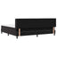 Box spring seng med hovedgærde Sort 200 x 200 cm Fløjl