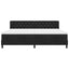 Box spring seng med hovedgærde Sort 200 x 200 cm Fløjl