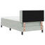 Box spring seng med hovedgærde Lysegrå 200 x 80 cm Fløjl