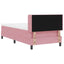 Box spring seng med hovedgærde Lyserød 200 x 80 cm Fløjl