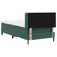 Box spring seng med hovedgærde Mørkegrøn 200 x 100 cm Fløjl