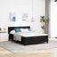 Box spring seng med hovedgærde Sort 200 x 160 cm Fløjl
