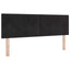 Box spring seng med hovedgærde Sort 200 x 160 cm Fløjl